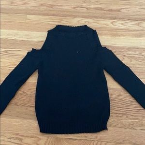 Black Top with Cutout Shoulders